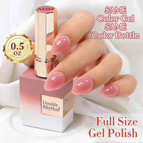 Double Rhythm Gel Polish application process with UV lamp