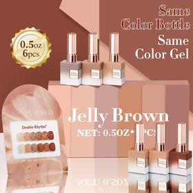 Double Rhythm Gel Polish bottle displaying rose red colour