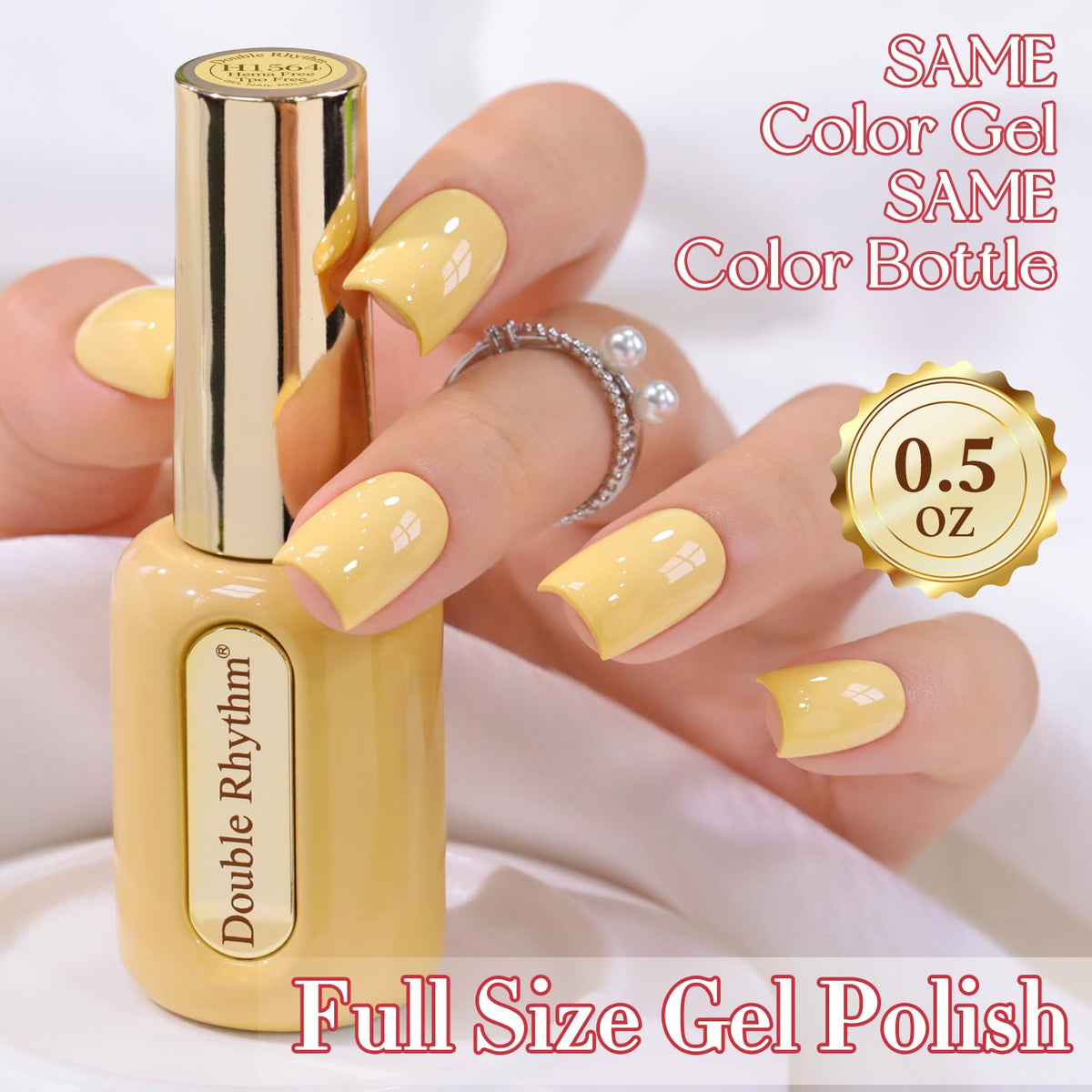 Double Rhythm Gel Polish bottle with UV lamp