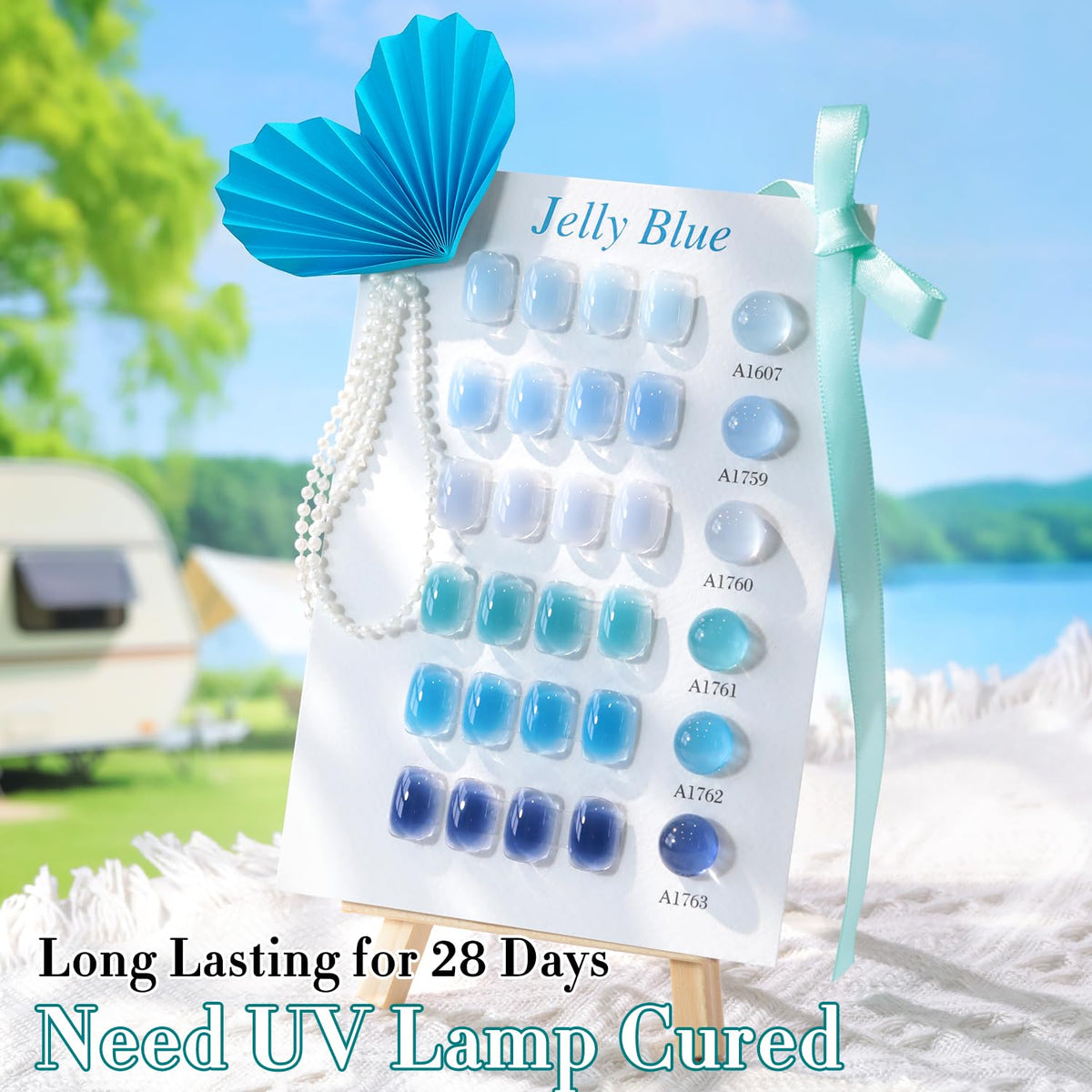 Double Rhythm Gel Polish bottles arranged aesthetically