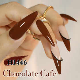 Double Rhythm Gel Polish Burgundy Brown 15ml with other nail polishes