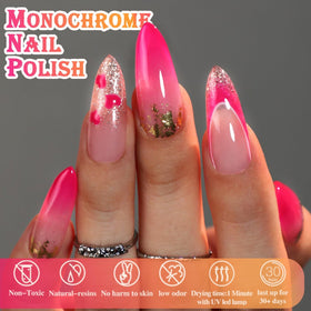 Double Rhythm Gel Polish Cherry Rose with UV lamp