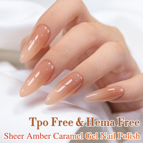 Double Rhythm Gel Polish Coffee Amber with UV lamp