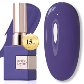 Double Rhythm Gel Polish Deep Purple Blue front view