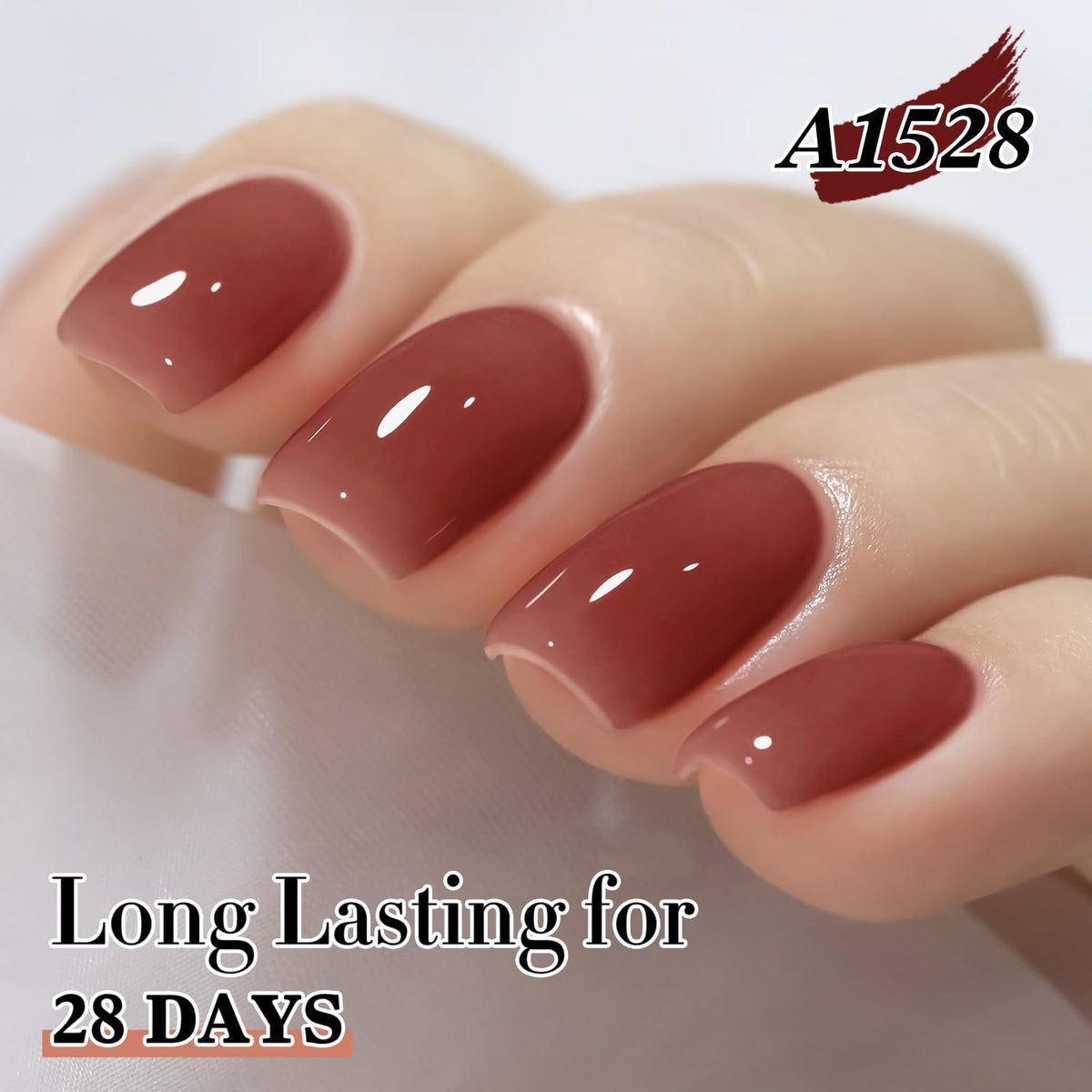 Double Rhythm Gel Polish Deep Purple shade on nails
