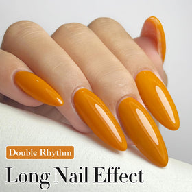 Double Rhythm Gel Polish Ginger Yellow 15ML application on nails