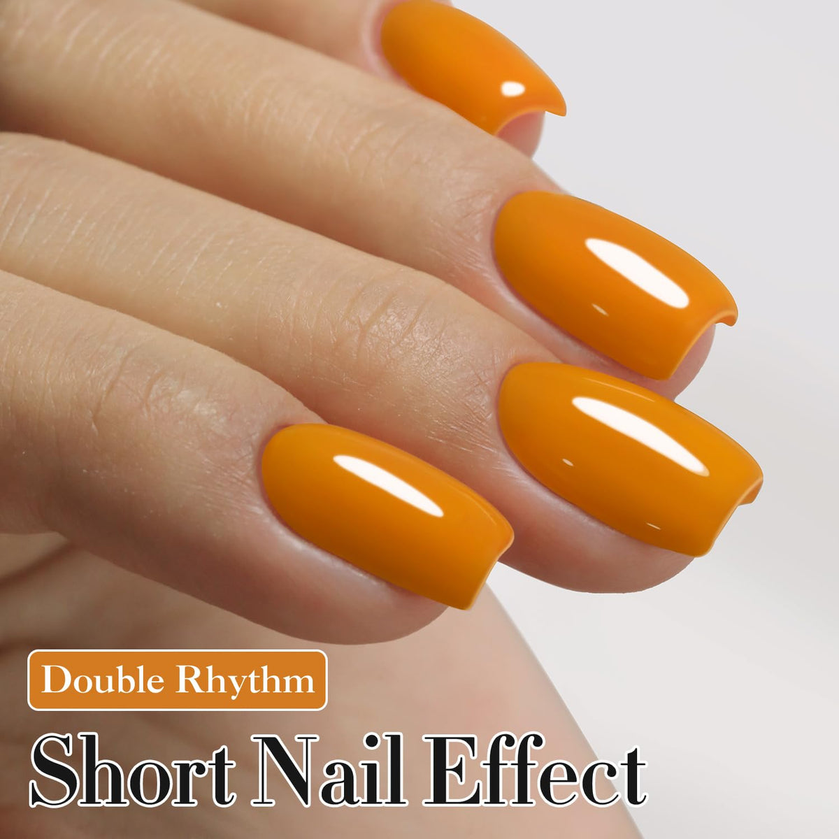 Double Rhythm Gel Polish Ginger Yellow 15ML bottle with cap
