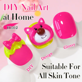 Double Rhythm Gel Polish Hot Pink 15ml packaging