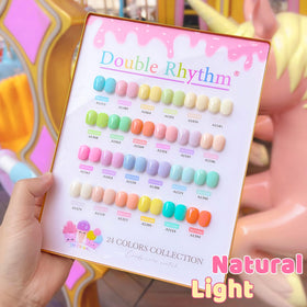 Double Rhythm gel polish kit including base and top coat