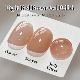 Double Rhythm Gel Polish Light Brown 15ml swatch