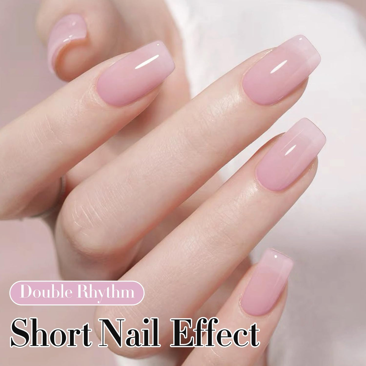 Double Rhythm Gel Polish Light Pink 15ml packaging
