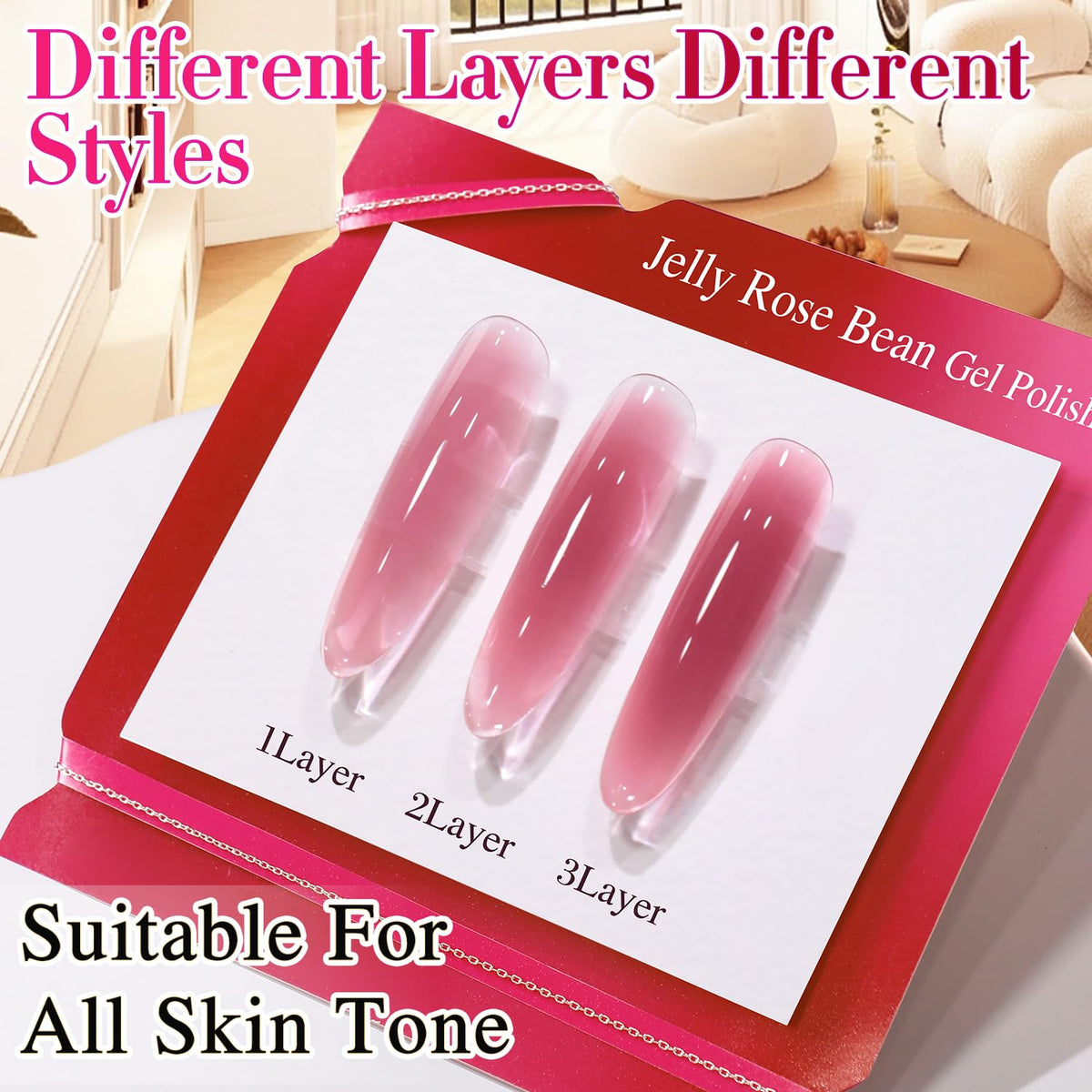 Double Rhythm Gel Polish Light Plum application on nails