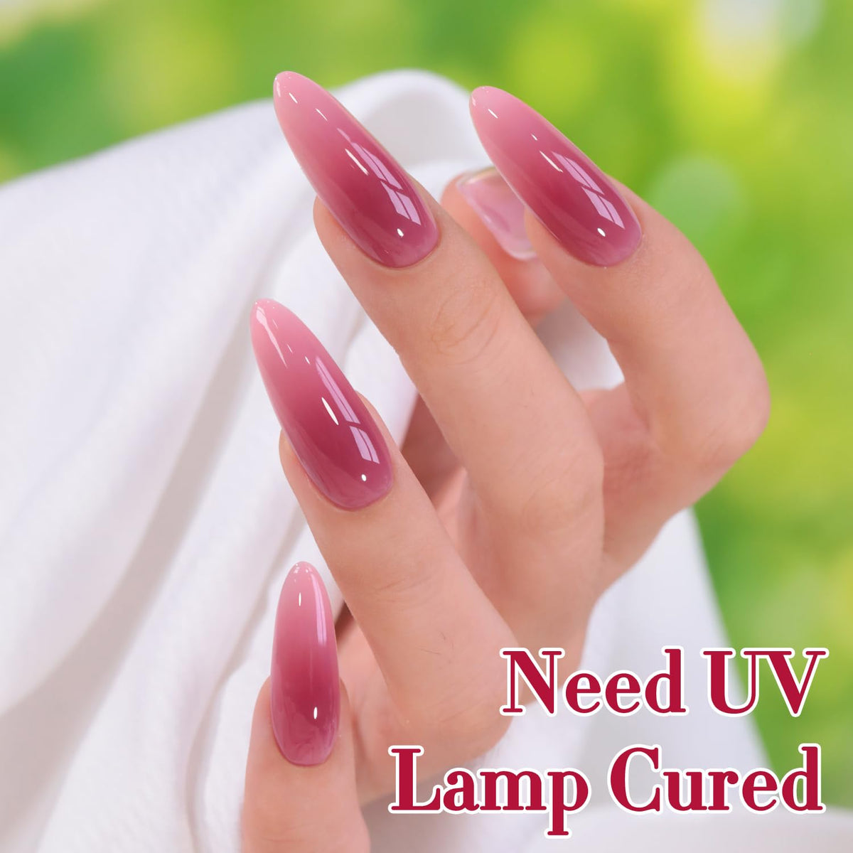Double Rhythm Gel Polish Light Plum swatch on a nail