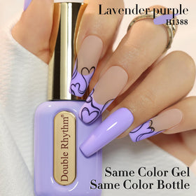 Double Rhythm Gel Polish Light Purple 15ml showing glossy finish