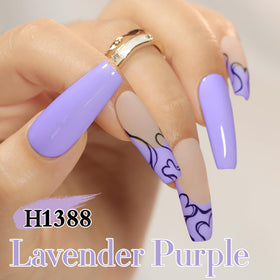 Double Rhythm Gel Polish Light Purple 15ml with nail art tools