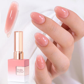 Double Rhythm Gel Polish Milky Peach Nude 15ml front view