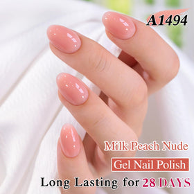 Double Rhythm Gel Polish Milky Peach Nude bottle with label