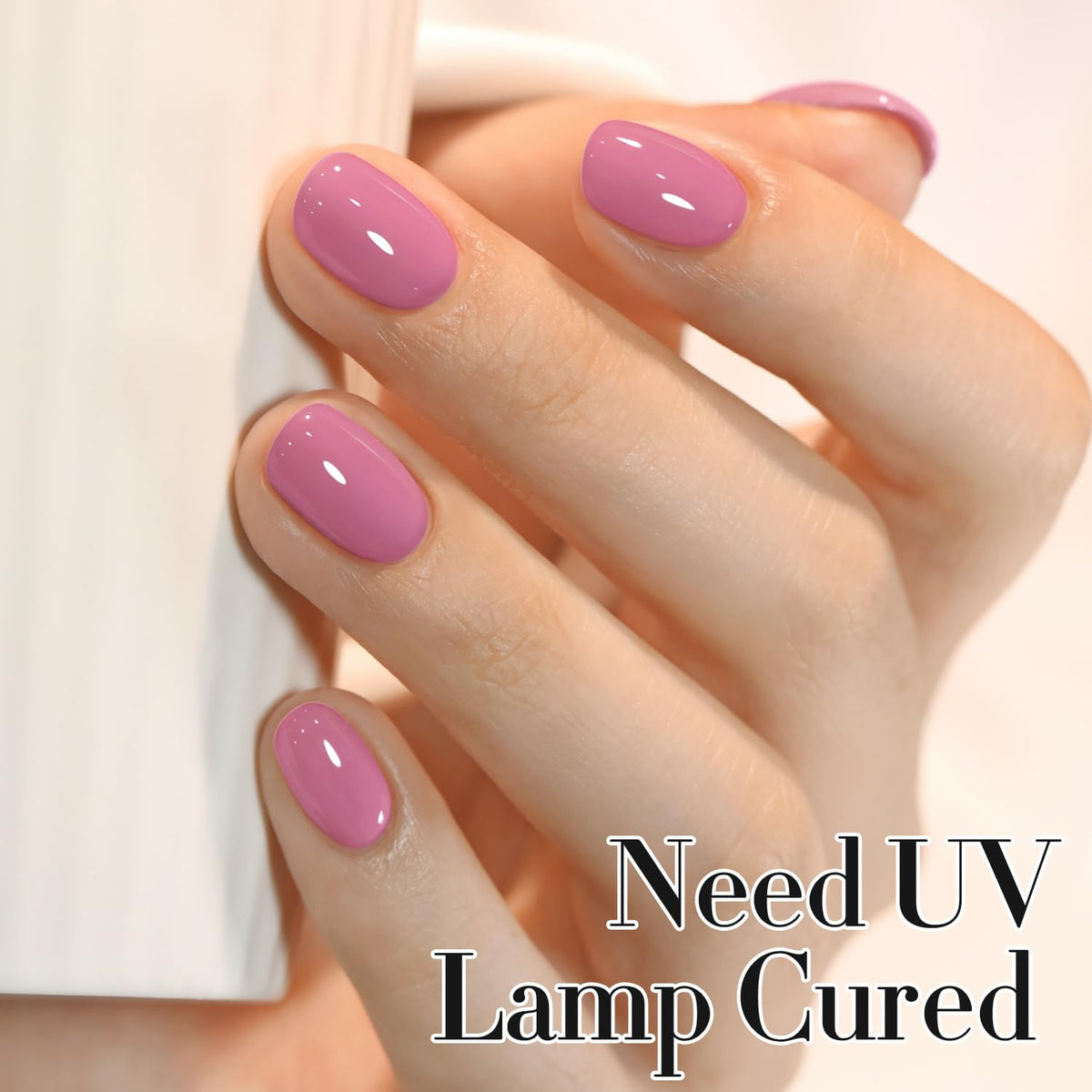 Double Rhythm Gel Polish Milky Purple with UV lamp