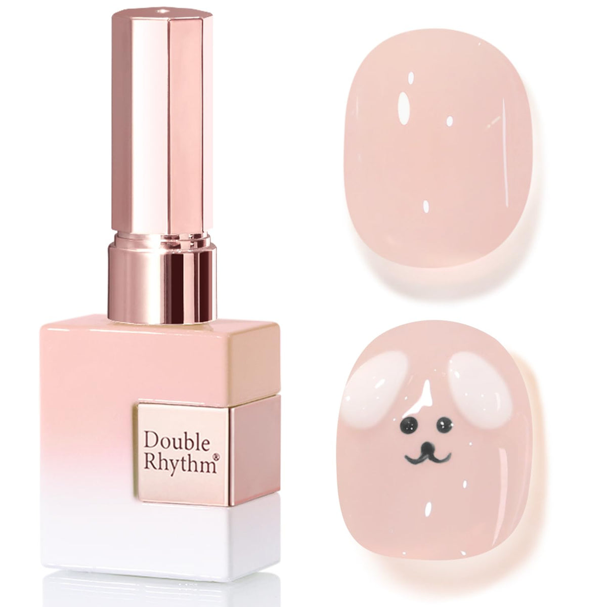 Double Rhythm Gel Polish Nude Pink 15ml front view