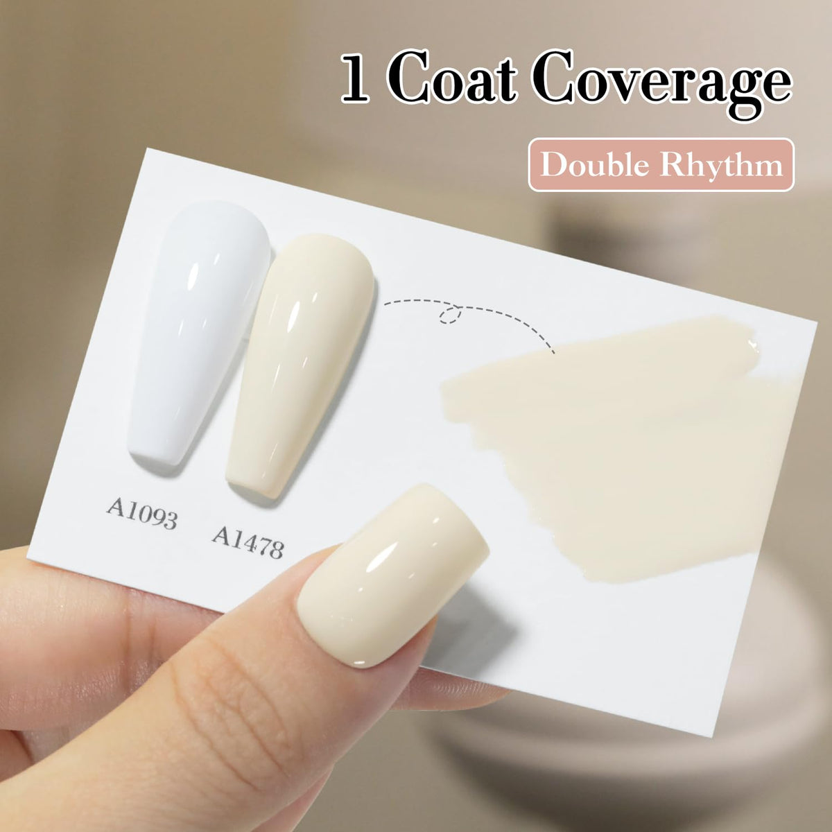 Double Rhythm Gel Polish on nails with glossy finish