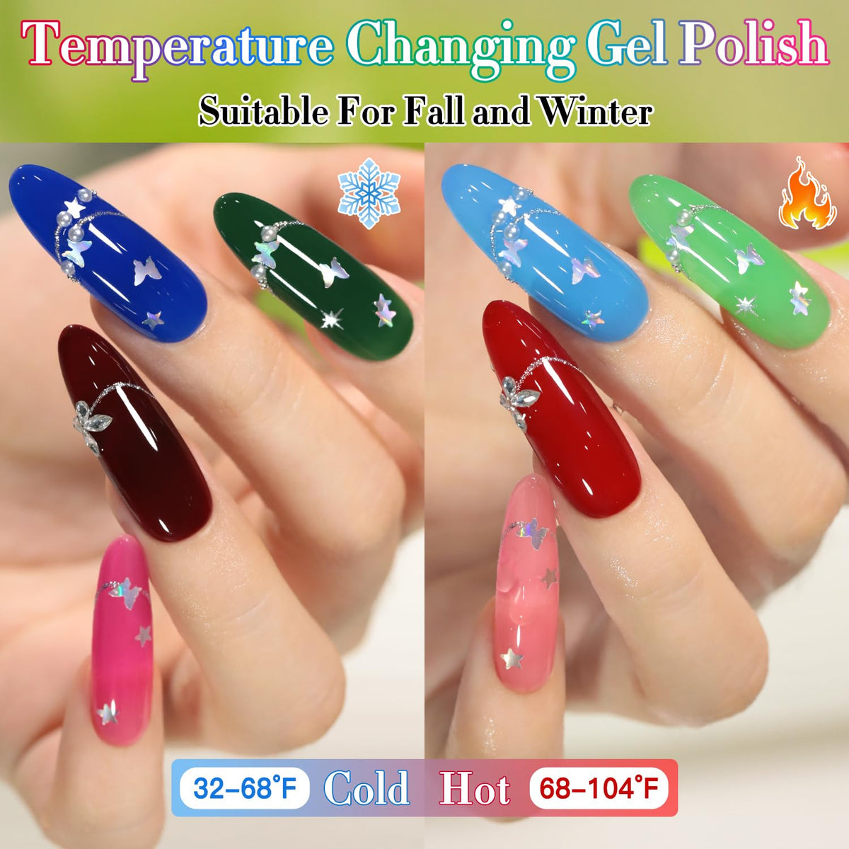 Double Rhythm Gel Polish Set 15ml bottles arranged