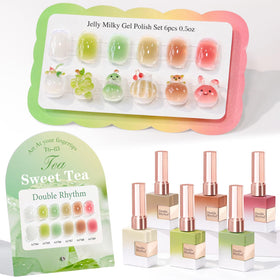 Double Rhythm Gel Polish Set 6 Pcs 15 ML collection front view