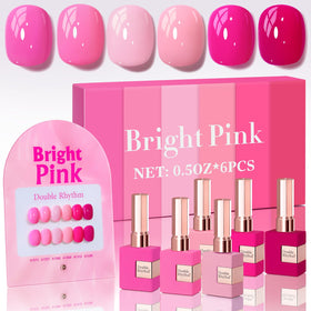 Double Rhythm Gel Polish Set 6 Pcs 15 ML in bright neon colours