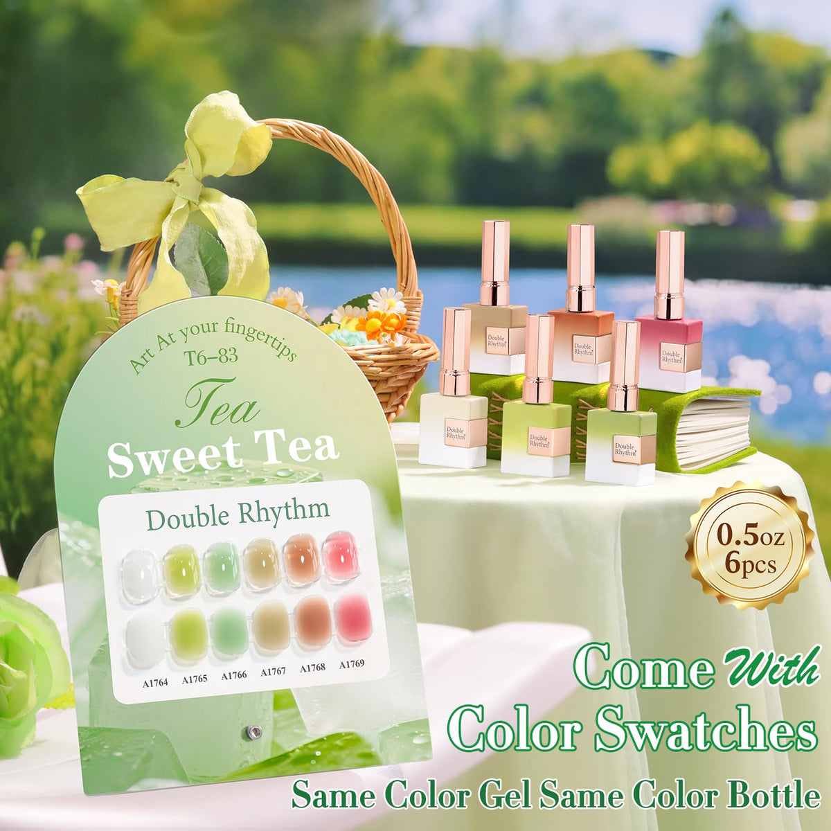 Double Rhythm Gel Polish Set 6 Pcs 15 ML jelly gel polish bottles