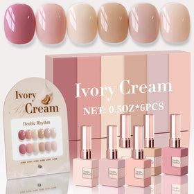 Double Rhythm Gel Polish Set 6 Pcs 15ml assorted colours
