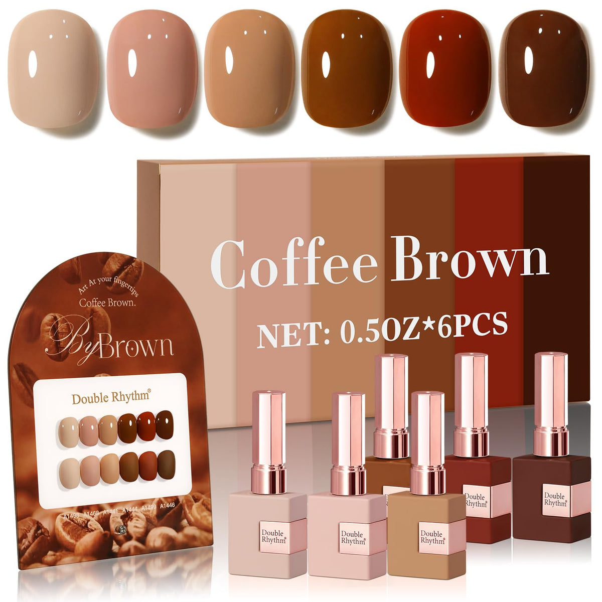 Double Rhythm Gel Polish Set 6 Pcs 15ml collection of colours