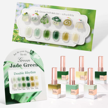 Double Rhythm Gel Polish Set 6 Pcs 15ml front view