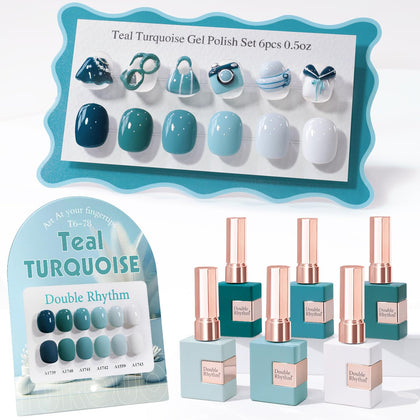 Double Rhythm Gel Polish Set 6 Pcs 15ML in packaging
