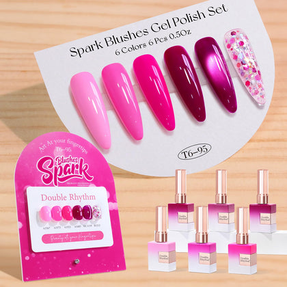 Double Rhythm Gel Polish Set 6 Pcs 15ml with various colours