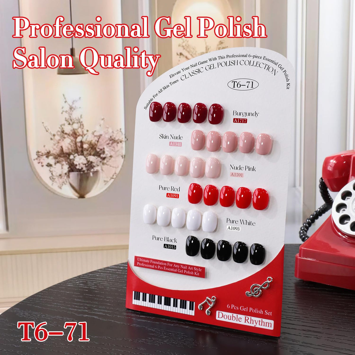 Double Rhythm Gel Polish Set displayed on a nail art table