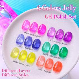 Double Rhythm Gel Polish Set displayed with a UV lamp
