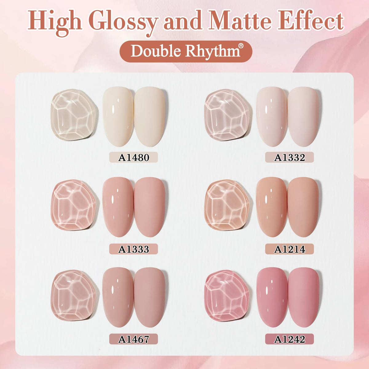 Double Rhythm Gel Polish Set displayed with nail art tools