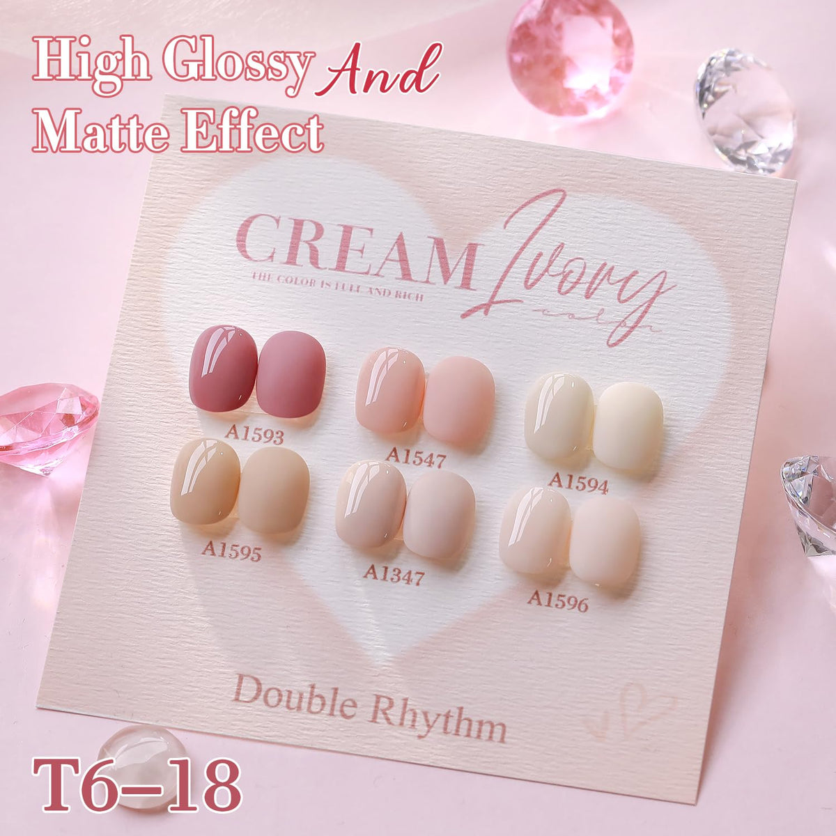 Double Rhythm Gel Polish Set displayed with nail art tools