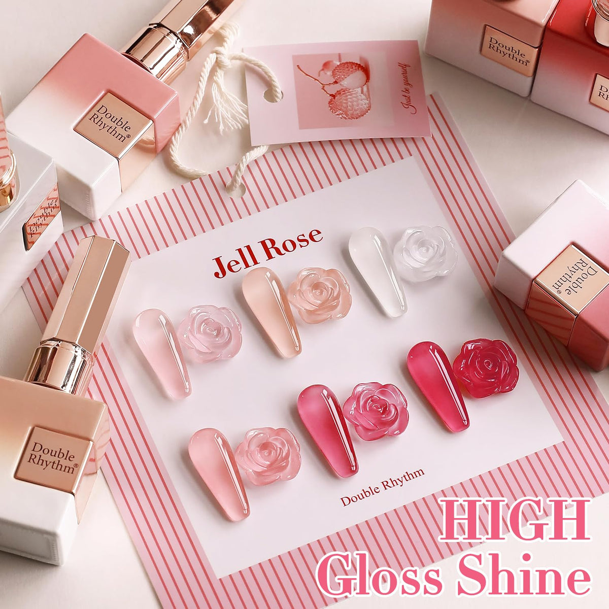 Double Rhythm Gel Polish Set displayed with nail art tools