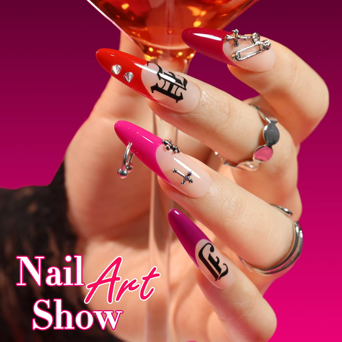 Double Rhythm Gel Polish Set displayed with nail art tools