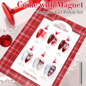 Double Rhythm Gel Polish Set displayed with nail art tools