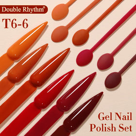 Double Rhythm Gel Polish Set displayed with nail tools