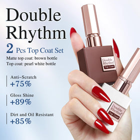 Double Rhythm Gel Polish Set packaging showing both 15ML bottles