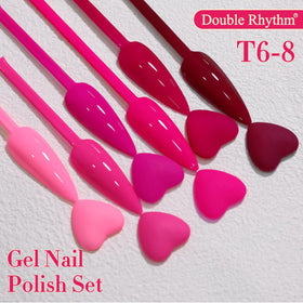 Double Rhythm Gel Polish Set with base and top coat included