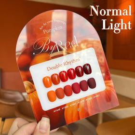 Double Rhythm Gel Polish Set with colourful nail art