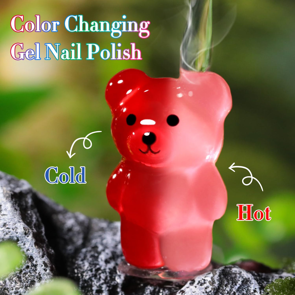 Double Rhythm Gel Polish Set with pink and purple bottles
