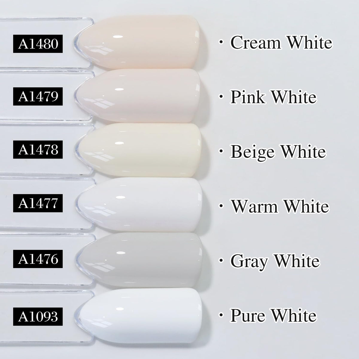 Double Rhythm Gel Polish Warm White A1477 with nail art tools