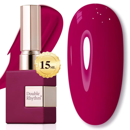 Double Rhythm Gel Polish Wine Red 15ML front view