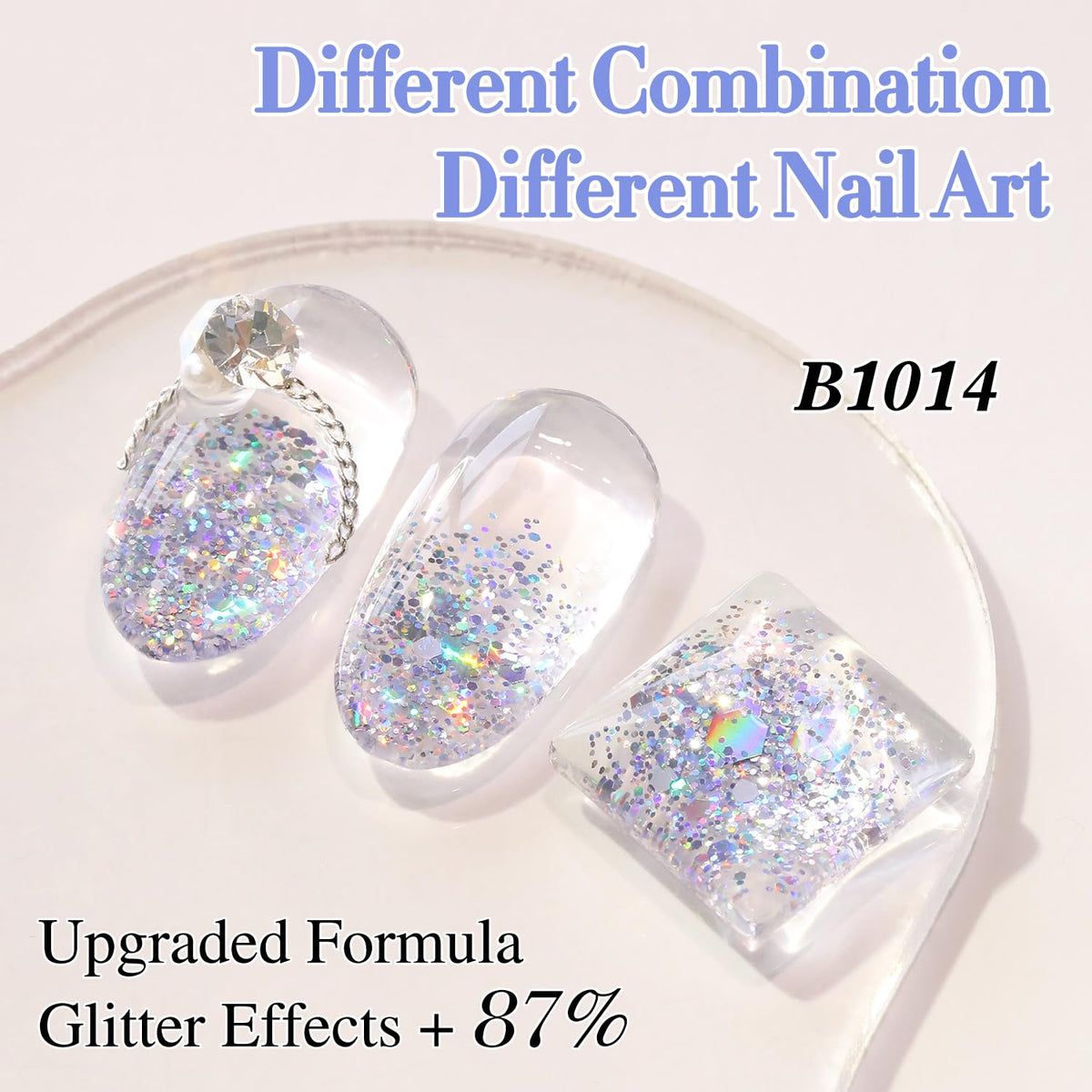 Double Rhythm Glitter Gel Polish 15ml bottle with glitter texture