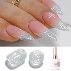 Double Rhythm Glitter Gel Polish 15ml front view with iridescent shimmer
