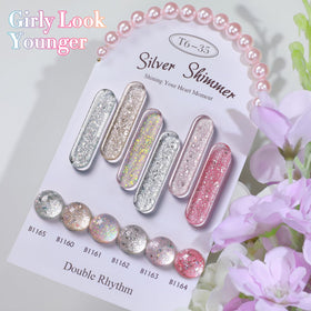 Double Rhythm Glitter Gel Polish 15ml packaging with instructions